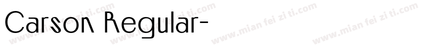 Carson Regular字体转换